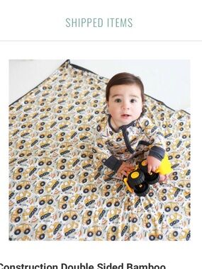 Caden Lane Yellow and Black Under Construction Print Blanket